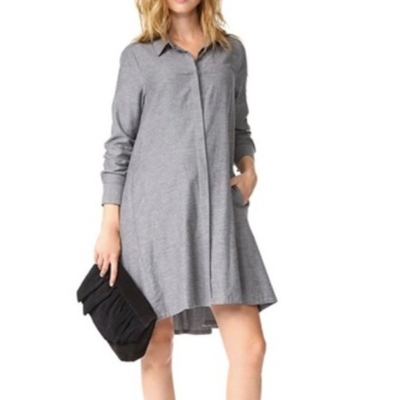 Hatch Gray Long Sleeve Dress - Picture 1 of 9